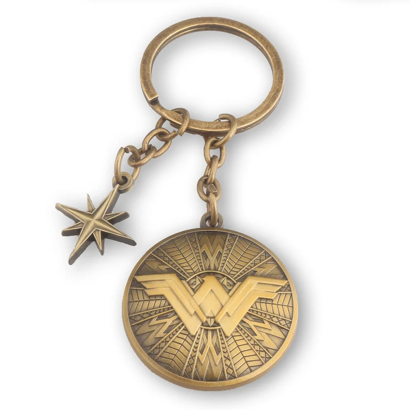DC Movie Wonder Woman Keychains Justice League Diana Prince Star Logo Round Retro Pendant Keyring For Man Woman Jewelry
DC Movie Wonder Woman Keychains Justice League Diana Prince Star Logo Round Retro Pendant Keyring For Man Woman Jewelry