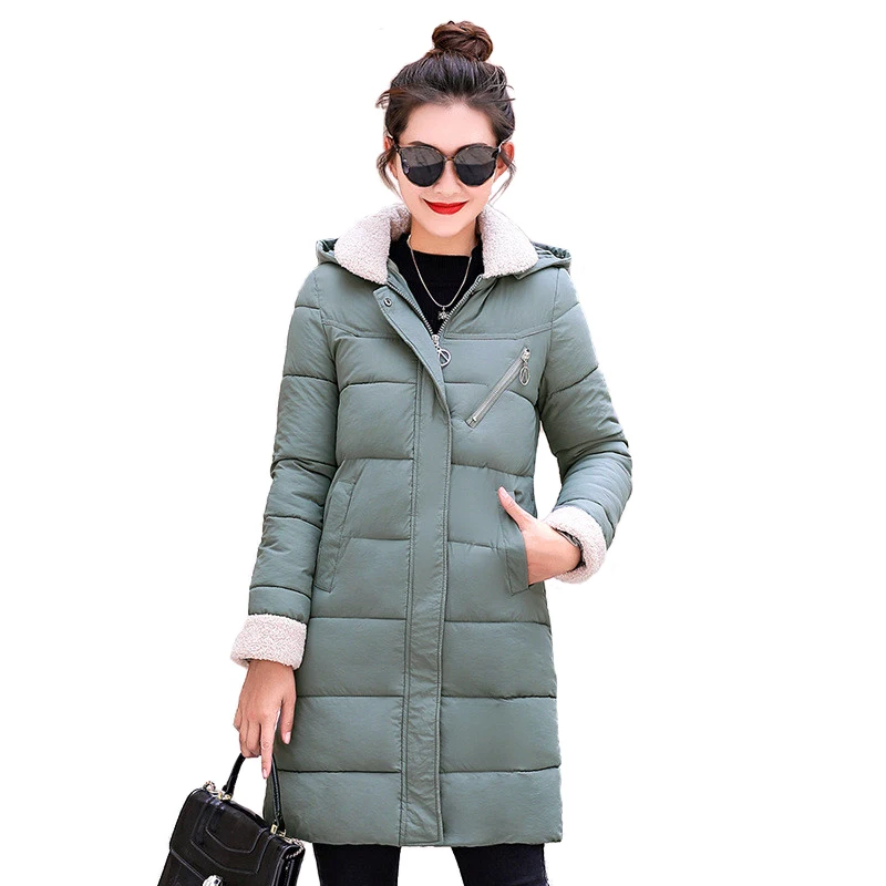2018 winter parkas women Cotton-padded jacket Thicken Hooded tops students coat Plus size long Down cotton jackets female A2290
2018 winter parkas women Cotton-padded jacket Thicken Hooded tops students coat Plus size long Down cotton jackets female A2290