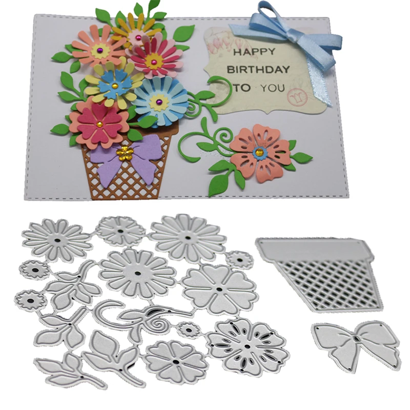 Hemere Daisy&Flower Basket Metal Cutting Dies Stencils for DIY Hands-on Scrapbooking Album Paper Photo Card Cut Decorative Craf
Hemere Daisy&Flower Basket Metal Cutting Dies Stencils for DIY Hands-on Scrapbooking Album Paper Photo Card Cut Decorative Craf
