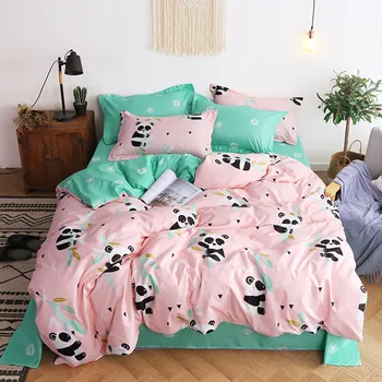 Modern Style Cute Panda Printing Four-Piece Polyester Bedding Set Quilt Cover Bed Sheet 2 Pillowcases Flower King/Queen Size
Modern Style Cute Panda Printing Four-Piece Polyester Bedding Set Quilt Cover Bed Sheet 2 Pillowcases Flower King/Queen Size