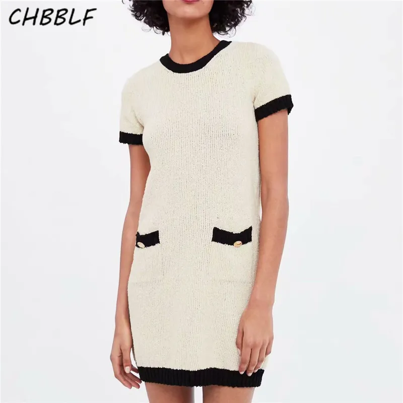 CHBBLF women elegant knitted mini dress short sleeve o neck pocket female casual stretchy dresses vestidos WDD8031
CHBBLF women elegant knitted mini dress short sleeve o neck pocket female casual stretchy dresses vestidos WDD8031