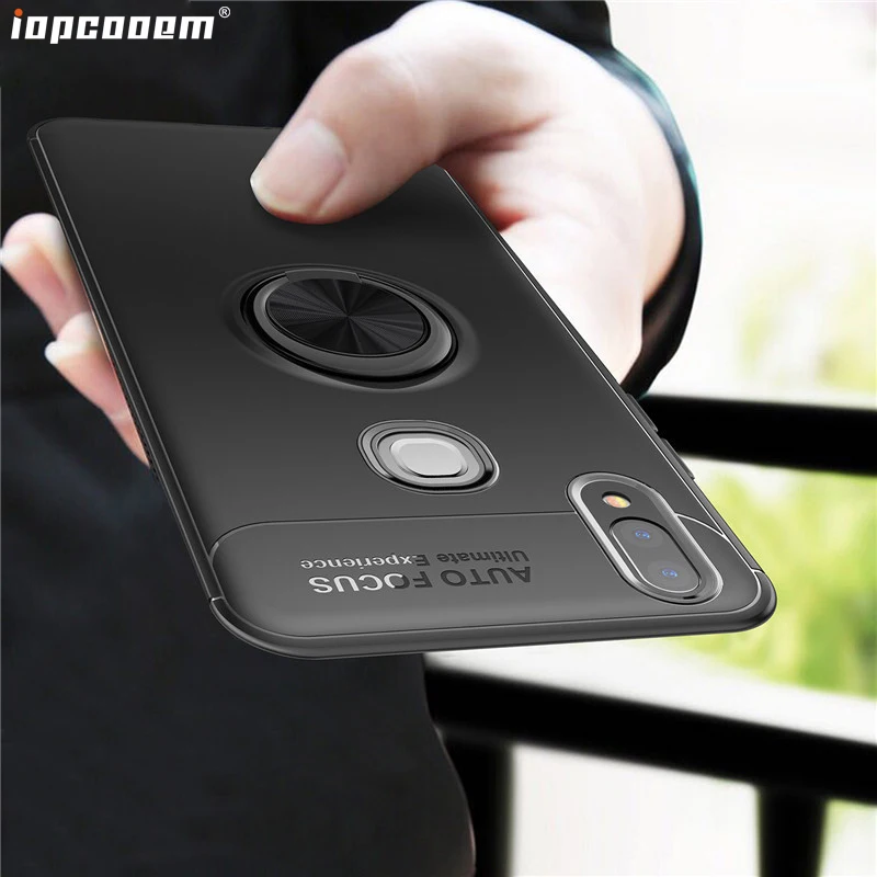 ДЛЯ VIVO Y95 чехол Y95/Y91 модный бизнес с кольцом на палец магнитный держатель задняя