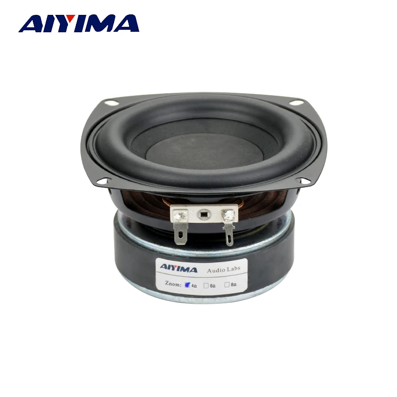AIYIMA 1 шт. 4 дюймовый сабвуфер динамик HIFI 8 Ом 100 Вт низкочастотный для домашнего