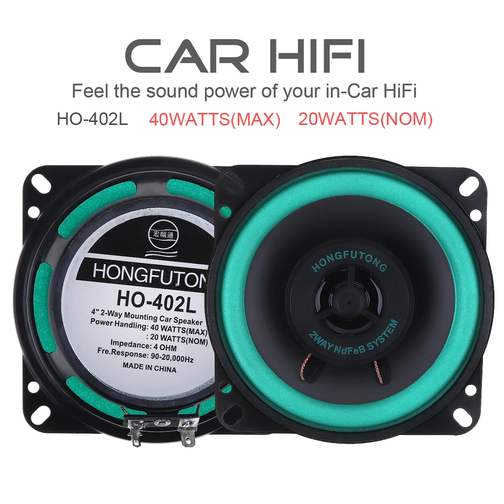 2Pcs 4Inch Car Audio Tweeter Speakers 40W auto sound bass Coaxial speaker Full Frequency Loudspeakers for car Vehicle stereo
2Pcs 4Inch Car Audio Tweeter Speakers 40W auto sound bass Coaxial speaker Full Frequency Loudspeakers for car Vehicle stereo