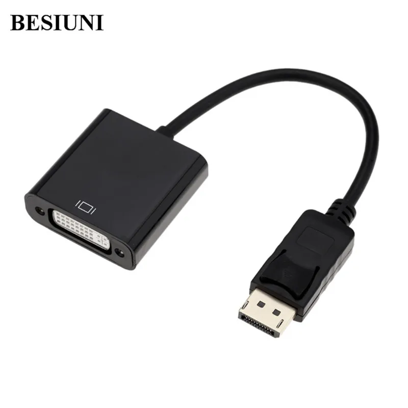 BESIUNI Displayport DP male to DVI Female Adapter Video Display Port Cable Converter for PC Laptop Black
BESIUNI Displayport DP male to DVI Female Adapter Video Display Port Cable Converter for PC Laptop Black