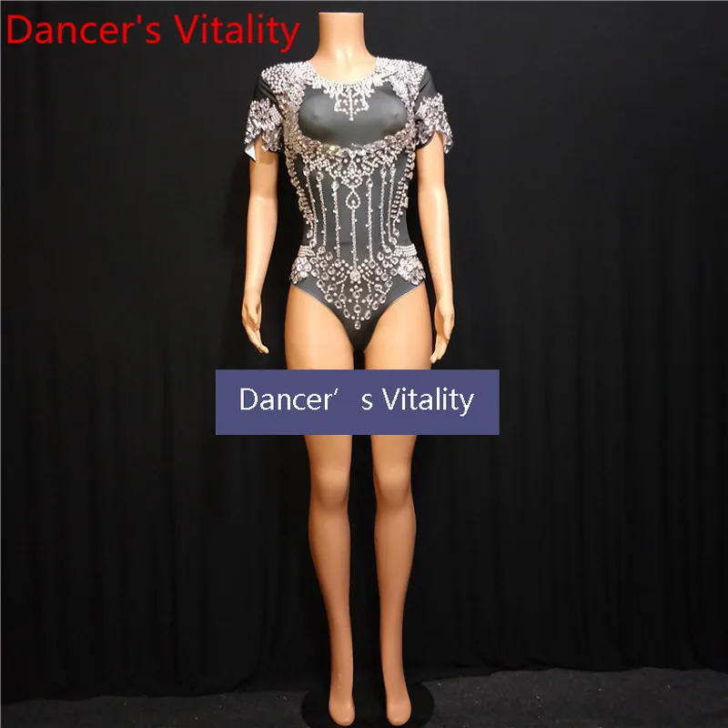 Nightclub Women Singer DJ Pole DS Dancing Slim Fit Close-fitting Elastic Rhinestone Bead Short Body Suit Performance Costume Set
Nightclub Women Singer DJ Pole DS Dancing Slim Fit Close-fitting Elastic Rhinestone Bead Short Body Suit Performance Costume Set