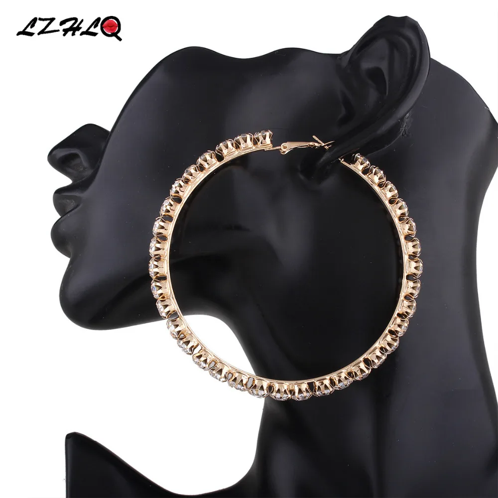 LZHLQ Maxi Big Round Circle Earrings Geometric Alloy Rhinestone Hoop Earrings For Women 2019 Fashion Brand Jewelry Accessories
LZHLQ Maxi Big Round Circle Earrings Geometric Alloy Rhinestone Hoop Earrings For Women 2019 Fashion Brand Jewelry Accessories