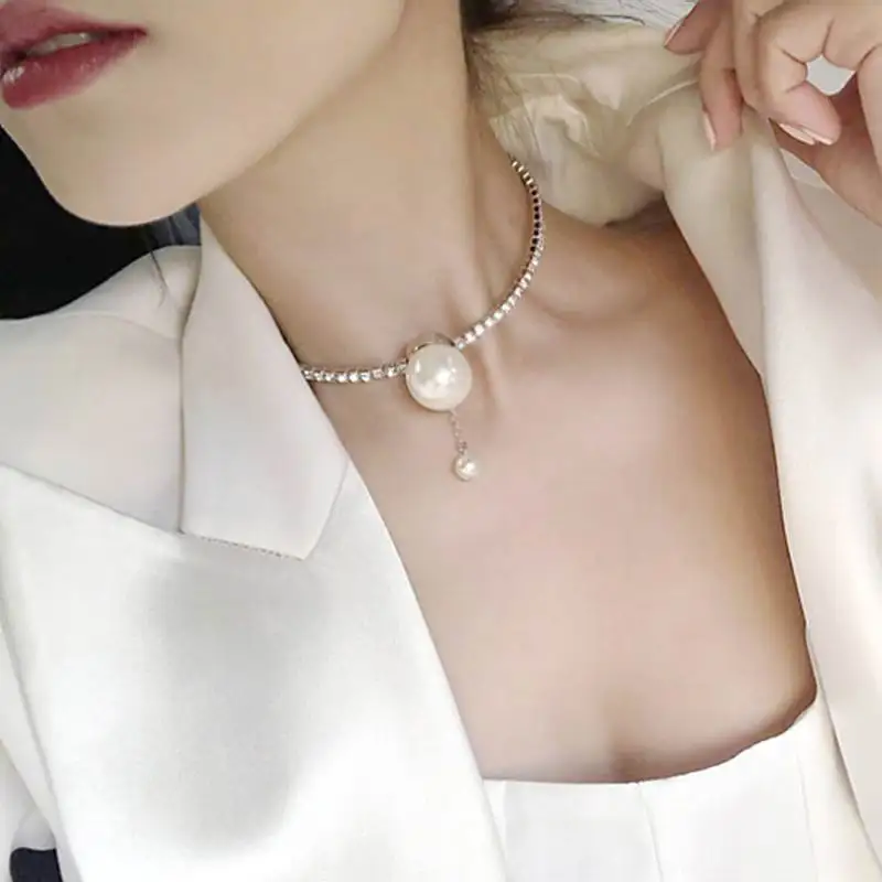 Korean Fashion Choker Necklace Women Big Simulated Pearl Jewelry Statement Collares Pendants Elegant Birthday Gift
Korean Fashion Choker Necklace Women Big Simulated Pearl Jewelry Statement Collares Pendants Elegant Birthday Gift