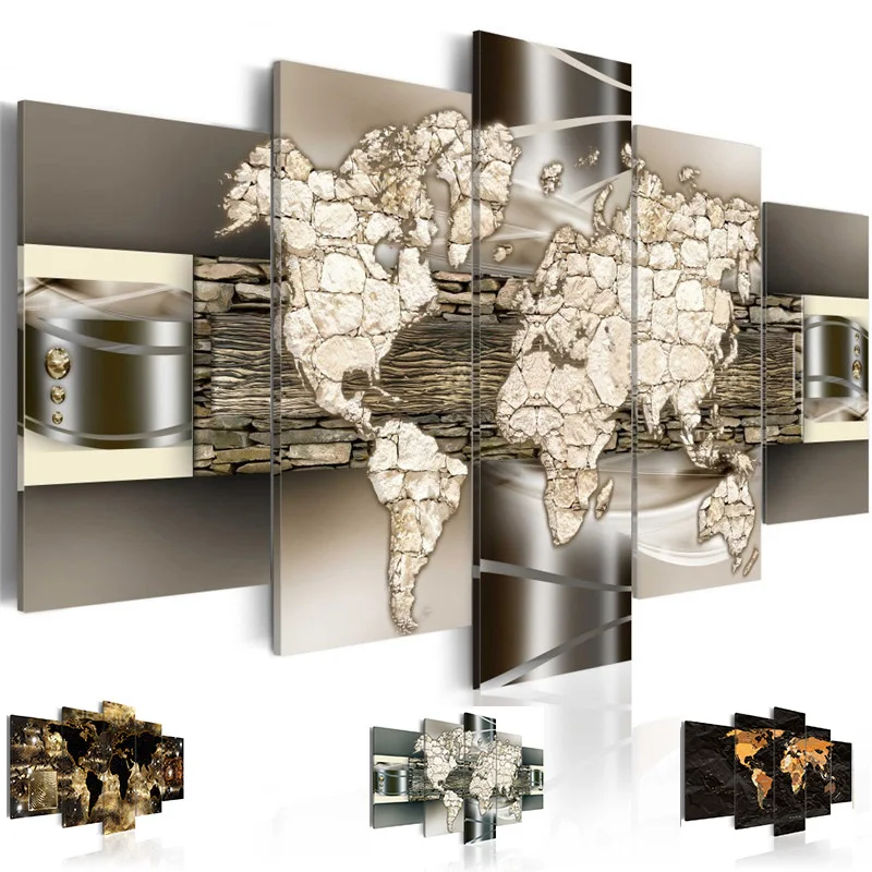 Abstract Canvas Art Painting 5 Pieces World Map Paintings Print on Canvas Wall Art Home Decor Living Room Decoration
Abstract Canvas Art Painting 5 Pieces World Map Paintings Print on Canvas Wall Art Home Decor Living Room Decoration