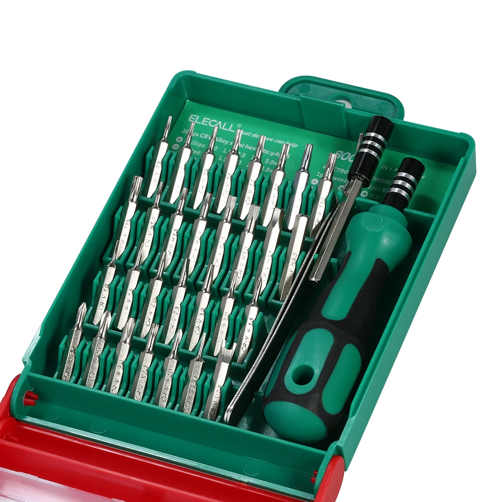 ELECALL 33 in 1 Screw-driver Bit Magnetic Screwdriver Set Screw Driver Repair Tool Kit Electronic Maintenance
ELECALL 33 in 1 Screw-driver Bit Magnetic Screwdriver Set Screw Driver Repair Tool Kit Electronic Maintenance