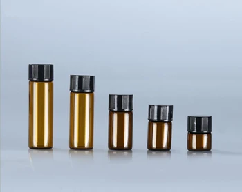 

300pcs/lot 1ml 2ML 3ML 4ML 5ML Mini Glass Perfume Small Sample Vials Perfume Bottle Empty Pills Drug Test Tube Diameter 16mm