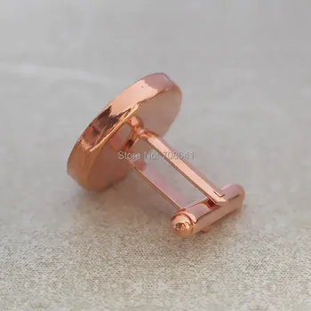 Blank Cufflinks Settings with Round Deep Wall Bezel Cabochons Bases Men's Metal Cuff links Findings Rose Golden tone Plated
Blank Cufflinks Settings with Round Deep Wall Bezel Cabochons Bases Men's Metal Cuff links Findings Rose Golden tone Plated