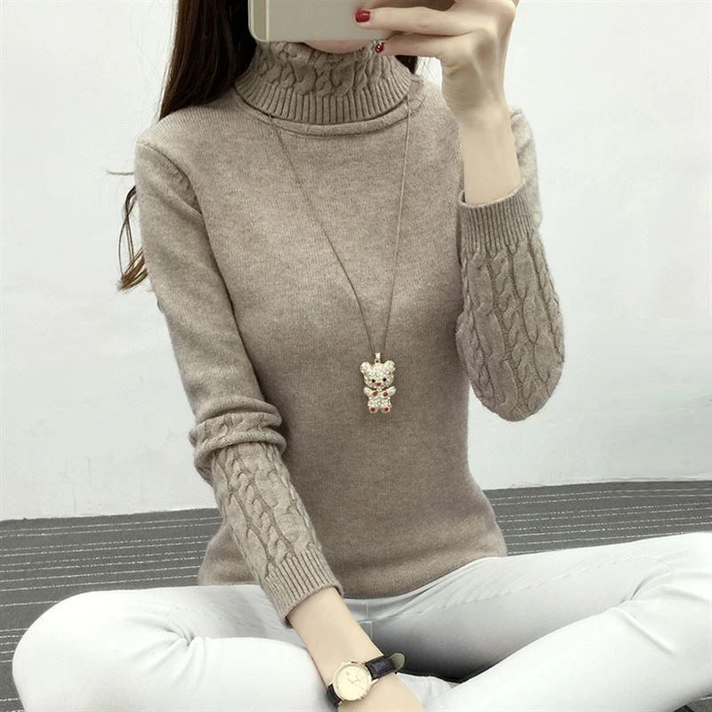 Thicken Warm Knitting Sweaters And Pullovers For Women 2019 Winter Casual Elastic Turtleneck Knitwear Female Jumper Tricot Tops
Thicken Warm Knitting Sweaters And Pullovers For Women 2019 Winter Casual Elastic Turtleneck Knitwear Female Jumper Tricot Tops
