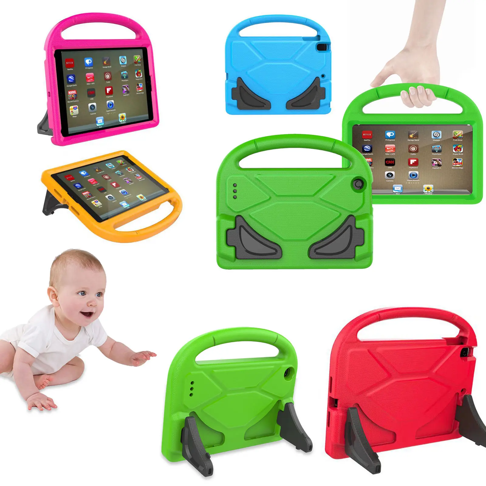 Kids Safe EVA Heavy Duty Shockproof Protective Stand Handle Case Cover For Amazon kindle fire HD 8 2016/2017
Kids Safe EVA Heavy Duty Shockproof Protective Stand Handle Case Cover For Amazon kindle fire HD 8 2016/2017