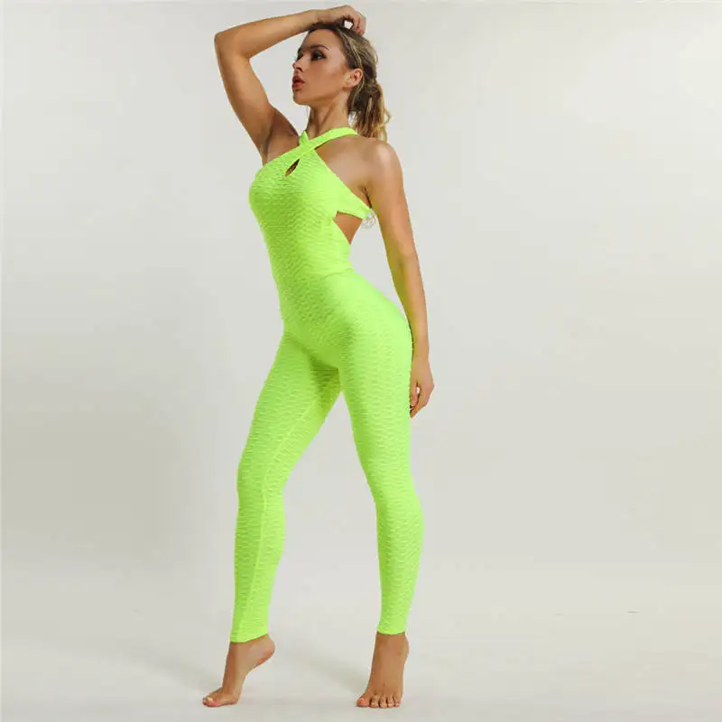 Sexy Fitness Jumpsuit Full Bandage Sporting Bodysuit Sexy Sleeveless Solid Four Colors Bodysuit Backless Women Jumpsuit (15)