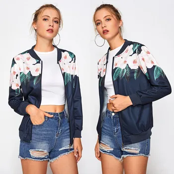 Floral Printing Women Fashion Jackets Hot Sale Ladies Classic Padded Bomber Jacket Zip Up Biker Coat
Floral Printing Women Fashion Jackets Hot Sale Ladies Classic Padded Bomber Jacket Zip Up Biker Coat