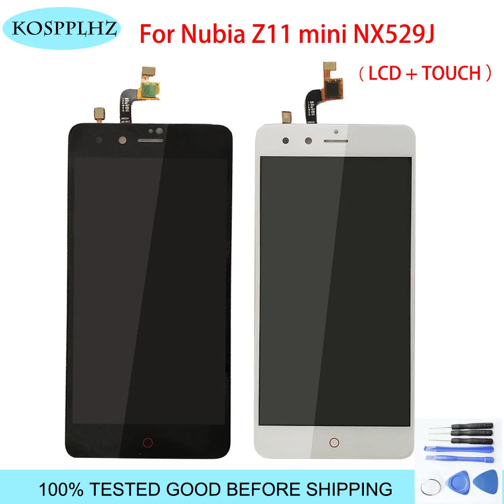 Black/White LCD+TP For ZTE Nubia Z11 Mini TD-LTE NX529J LCD Display + Touch Screen Digitizer Assembly Replacement NX 529J 529 
Black/White LCD+TP For ZTE Nubia Z11 Mini TD-LTE NX529J LCD Display + Touch Screen Digitizer Assembly Replacement NX 529J 529