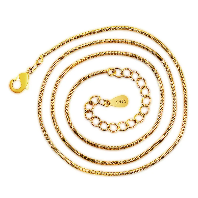 Fanqieliu S925 Silver 24K Gold Plating Necklace Chain For Women Adjustable Snake Chain DIY Jewelry Chain Female FQL20191
Fanqieliu S925 Silver 24K Gold Plating Necklace Chain For Women Adjustable Snake Chain DIY Jewelry Chain Female FQL20191
