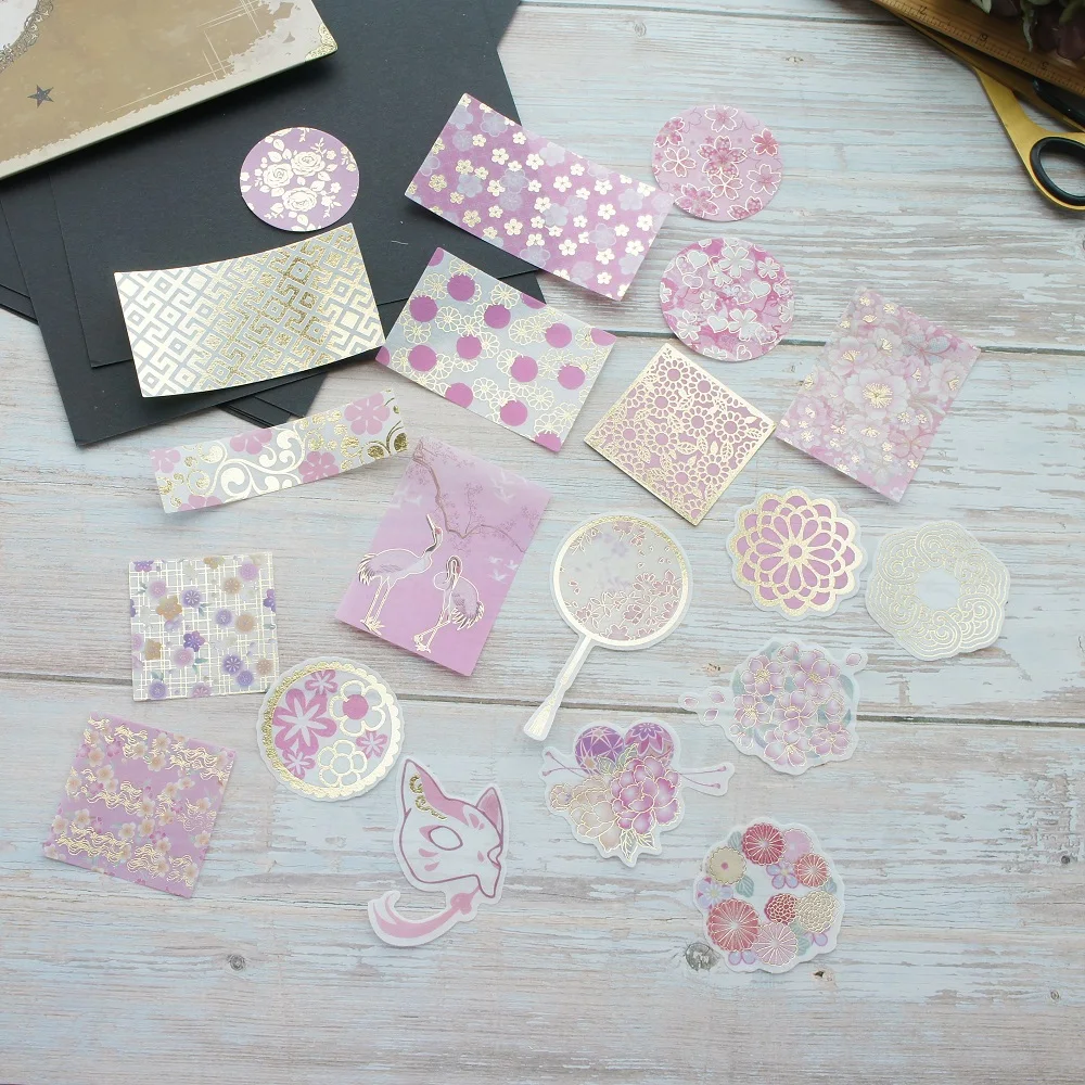 56pcs Gold Bird Fox Cherry Blossom Festival Style Paper Sticker Scrapbooking DIY Gift Packing Label Decoration Tag
56pcs Gold Bird Fox Cherry Blossom Festival Style Paper Sticker Scrapbooking DIY Gift Packing Label Decoration Tag