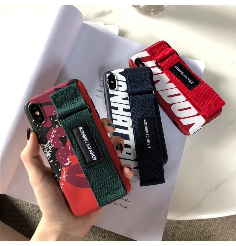 Fashion Japanese Korean Style Letter Wristband Phone Cover Case For Iphone X Xs Max Xr 10 8 7 6 6s Plus Soft Cases Coque Fundas
Fashion Japanese Korean Style Letter Wristband Phone Cover Case For Iphone X Xs Max Xr 10 8 7 6 6s Plus Soft Cases Coque Fundas