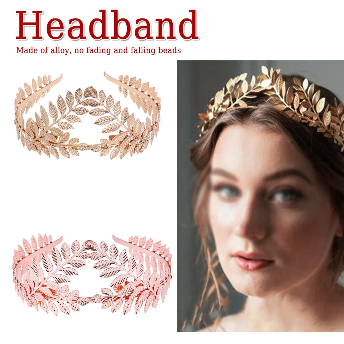 Vintage Bride Hair Hoop Golden/Sliver Hair Leaf Style Wedding Party Bridal Tiara Accessories Women Girl Jewelry Hairband
Vintage Bride Hair Hoop Golden/Sliver Hair Leaf Style Wedding Party Bridal Tiara Accessories Women Girl Jewelry Hairband