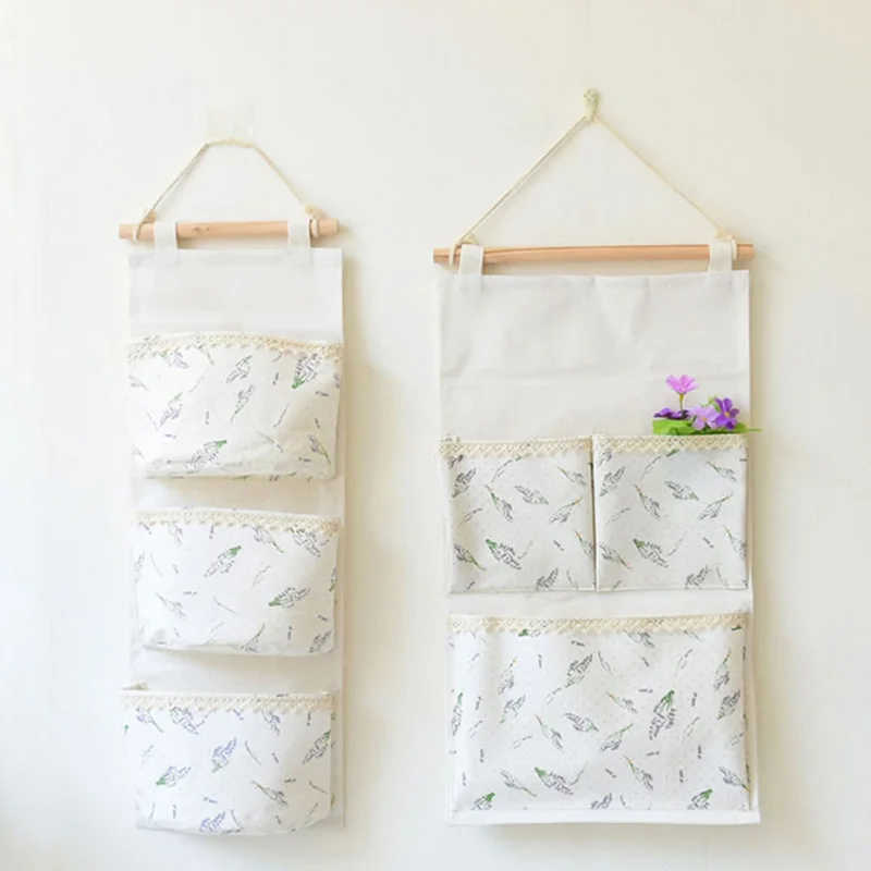 Lavender Printing Fresh Home Cotton Linen Hanging Bag Wall Decoration Three Pocket Storage Bag Miscellaneous Storage Tools
Lavender Printing Fresh Home Cotton Linen Hanging Bag Wall Decoration Three Pocket Storage Bag Miscellaneous Storage Tools