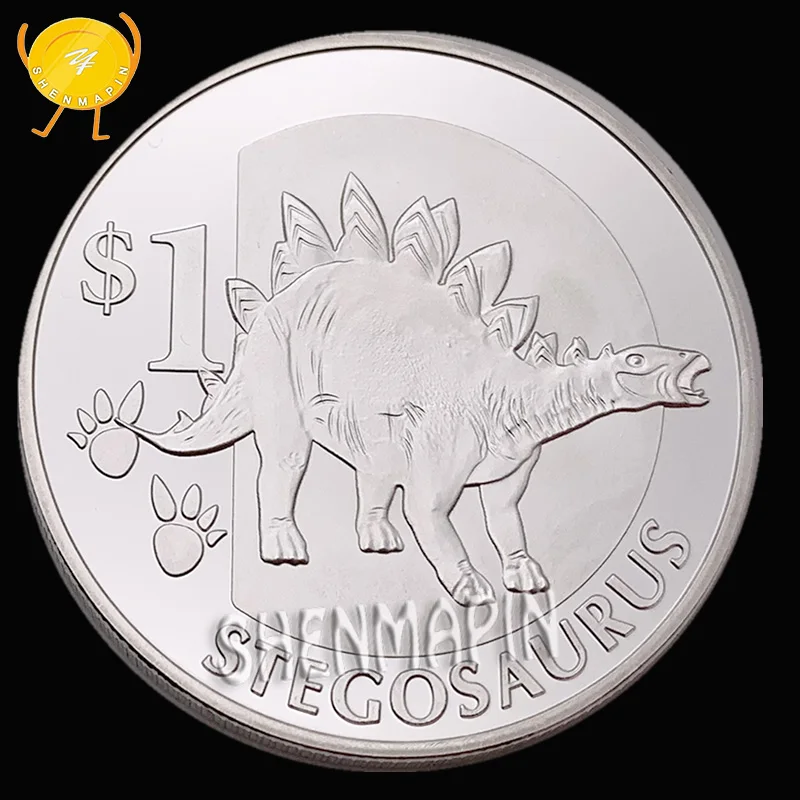Stegosaurua Commemorative Coin One Dollar Coins Collectibles Republic of Sierra Leone Challenge Coin 999 Silver Coins
Stegosaurua Commemorative Coin One Dollar Coins Collectibles Republic of Sierra Leone Challenge Coin 999 Silver Coins