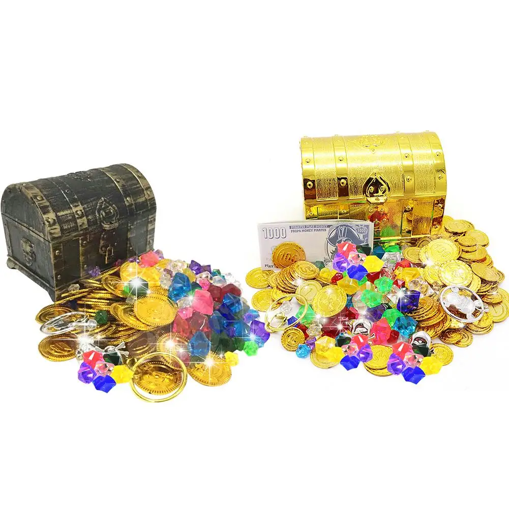 Treasure Chest Box Plating Retro Plastic Large Size Treasure Chest Toy Set Halloween Party Children Gift Magic Tricks
Treasure Chest Box Plating Retro Plastic Large Size Treasure Chest Toy Set Halloween Party Children Gift Magic Tricks