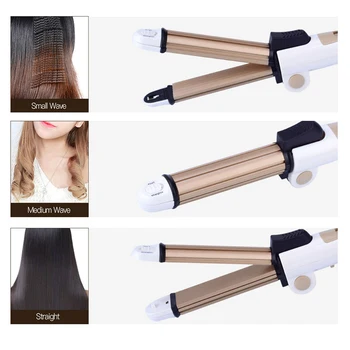 

Foldable Electric Hair Curling Iron Hair Straightener Hair Curler Corn Corrugated Waver Crimper Tongs Flat Iron Plate Travel 47