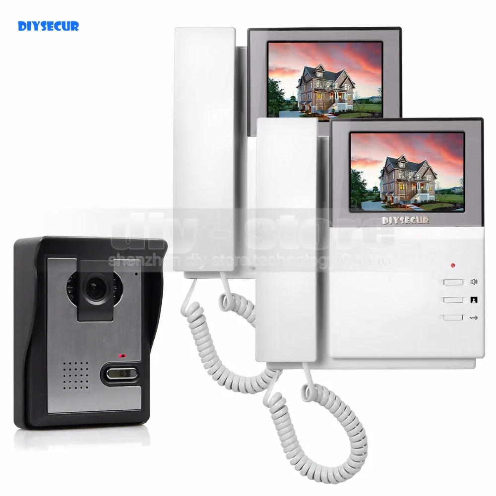 DIYSECUR 800 x 480 HD 4.3inch Video Intercom Video Door Phone Doorbell 1 Camera 2 Monitors for Home / Office Security System
DIYSECUR 800 x 480 HD 4.3inch Video Intercom Video Door Phone Doorbell 1 Camera 2 Monitors for Home / Office Security System
