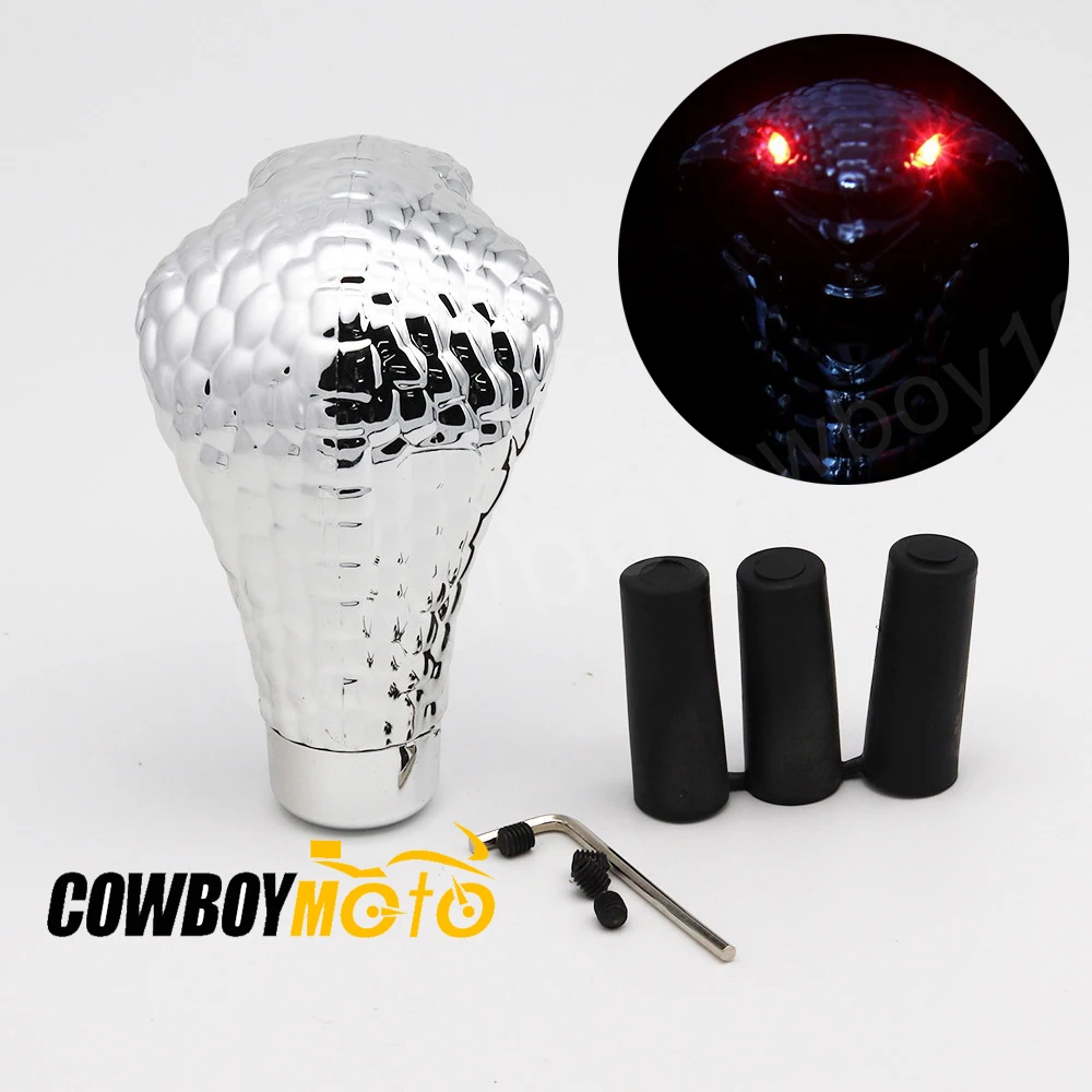 Chrome Cobra Snake LED Light Manual Transmission Gear Shift Knob 5 6 Speed Gear Stick Shifter Lever For Honda Toyota Mazda Audi
Chrome Cobra Snake LED Light Manual Transmission Gear Shift Knob 5 6 Speed Gear Stick Shifter Lever For Honda Toyota Mazda Audi