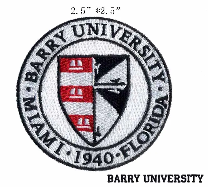 2.5" wide Barry University Miami Florida Seal Flag embroidery patch for brand logo patch/circle/small badge
2.5" wide Barry University Miami Florida Seal Flag embroidery patch for brand logo patch/circle/small badge