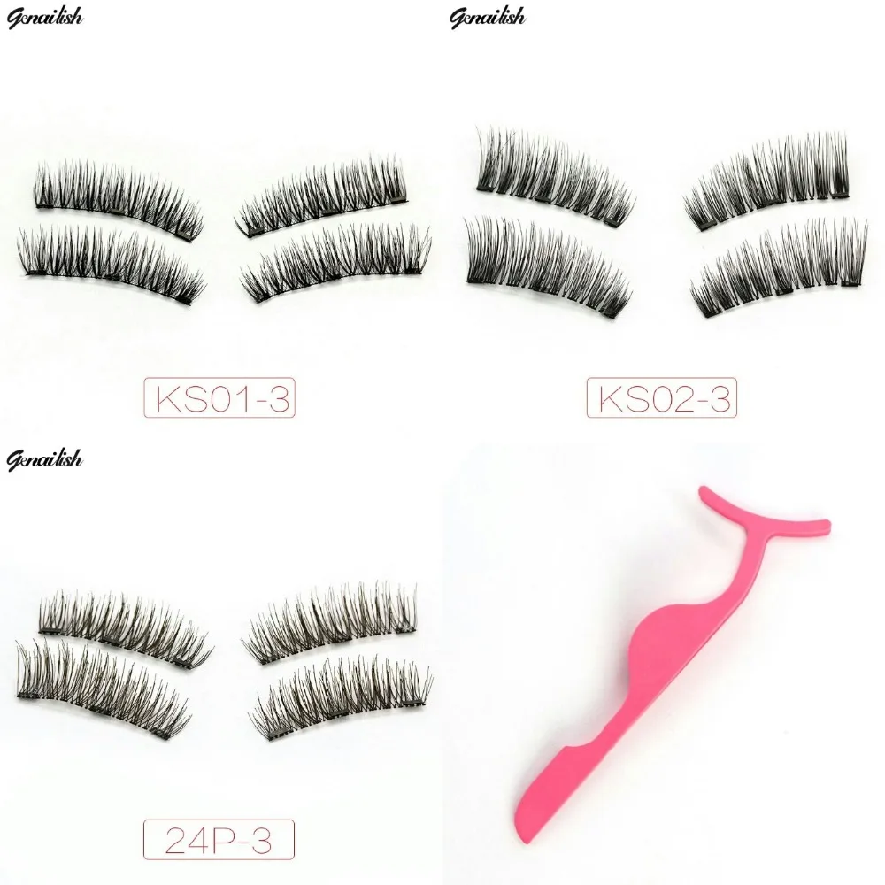 Genailish 3D Magnetic eyelashes with 3 magnets handmade natural false eyelashes magnet lashes with makeup wiht tweezers A SET
Genailish 3D Magnetic eyelashes with 3 magnets handmade natural false eyelashes magnet lashes with makeup wiht tweezers A SET