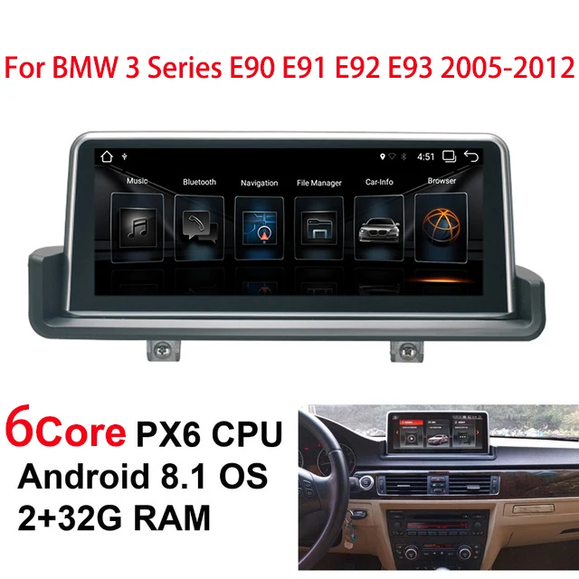 IPS Android 8.1 6core 10.25" Car Auto Screen For BMW E90 91 E92 E93 GPS Navi Stereo 2+32G RAM WIFI Google Touch Screen BT AUX
IPS Android 8.1 6core 10.25" Car Auto Screen For BMW E90 91 E92 E93 GPS Navi Stereo 2+32G RAM WIFI Google Touch Screen BT AUX