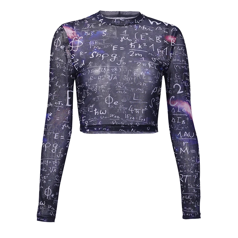 Women's Fashion Sexy Mesh Tops Print Perspective Long-Sleeved T-Shirt O Neck Slim Skinny Summer Tees Tops
Women's Fashion Sexy Mesh Tops Print Perspective Long-Sleeved T-Shirt O Neck Slim Skinny Summer Tees Tops