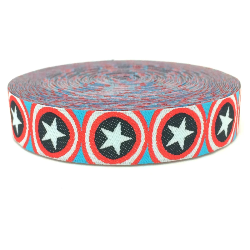HOT!!! NEW wholesale 5/8'' 16MM 1" 25MM 10YARD/LOTS Captain America shield Woven Jacquard ribbon
HOT!!! NEW wholesale 5/8'' 16MM 1" 25MM 10YARD/LOTS Captain America shield Woven Jacquard ribbon