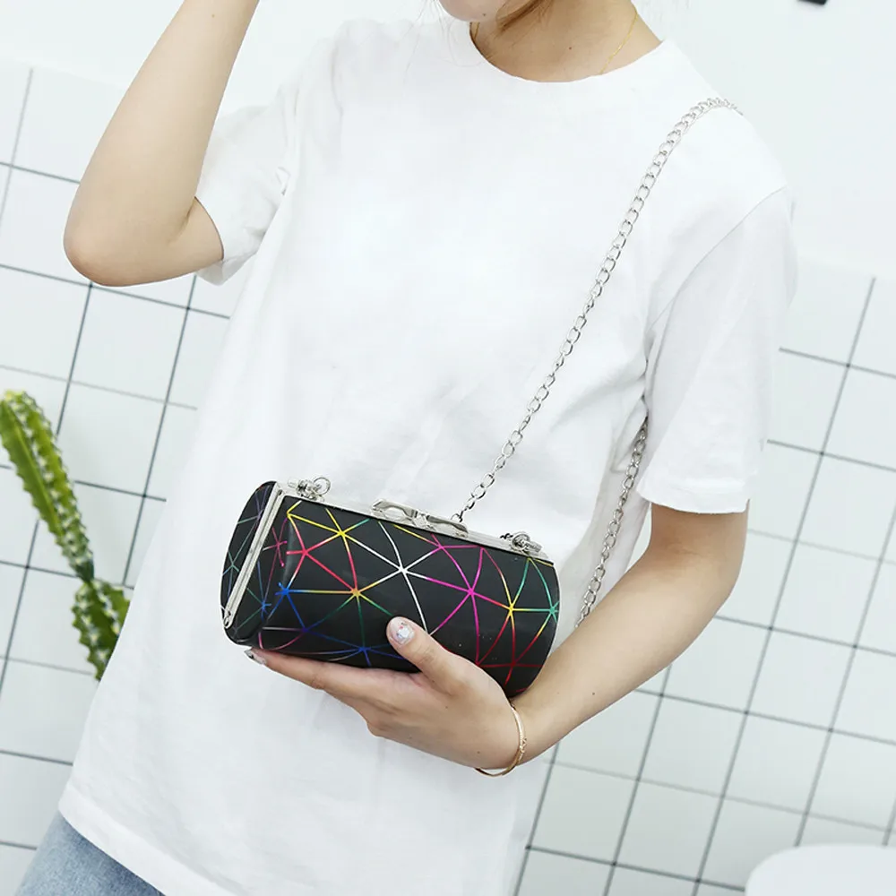 Maison Fabre bag female 2018 simple fashion Women Chain single shoulder laser bag temperament splicing cylinder bag July17
Maison Fabre bag female 2018 simple fashion Women Chain single shoulder laser bag temperament splicing cylinder bag July17