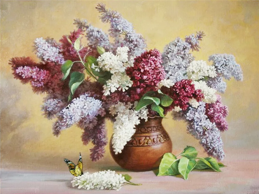 New DIY Diamond Paintings Rhinestone Mosaic diamond embroidery lilacs flowers in a vase For Home Decor Needlework Cross-Stitch
New DIY Diamond Paintings Rhinestone Mosaic diamond embroidery lilacs flowers in a vase For Home Decor Needlework Cross-Stitch