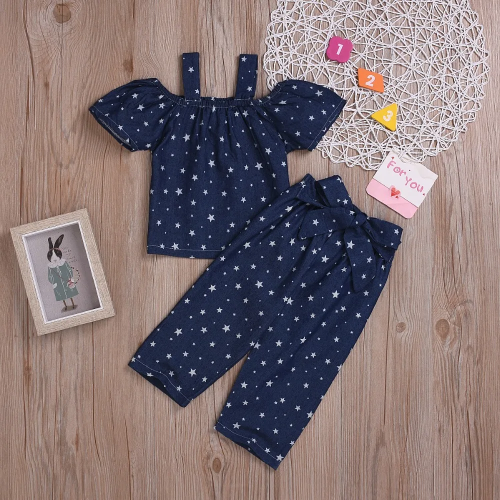 2019 Summer Children Clothes Set Cotton Short Sleeve Tops + Long Pants 2PC Outfits Star Printed 5set/lot
2019 Summer Children Clothes Set Cotton Short Sleeve Tops + Long Pants 2PC Outfits Star Printed 5set/lot