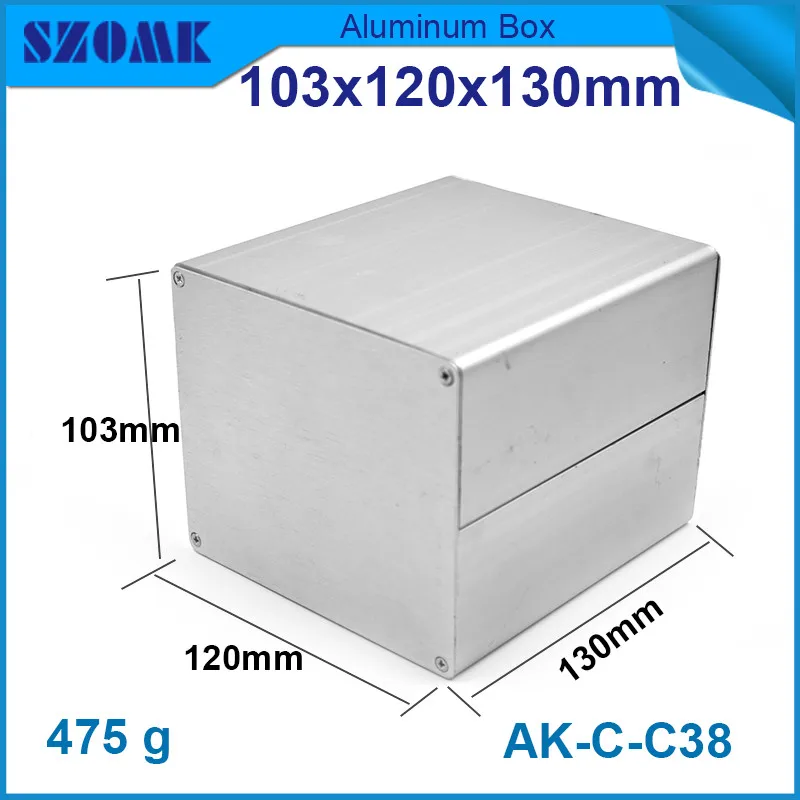 1 piece smooth surface aluminium housing enclosure for electronics junction case 103*120*130mm
1 piece smooth surface aluminium housing enclosure for electronics junction case 103*120*130mm