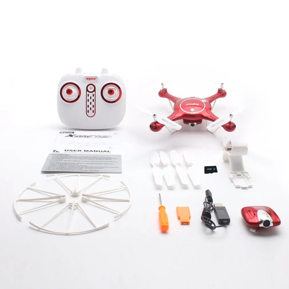 Syma X5UW WiFi FPV RC Drone with 720P Camera Altitude Hold Headless Mode 3D Flip Flight Plan RC Drone Quadcopter with 4GB Card
Syma X5UW WiFi FPV RC Drone with 720P Camera Altitude Hold Headless Mode 3D Flip Flight Plan RC Drone Quadcopter with 4GB Card