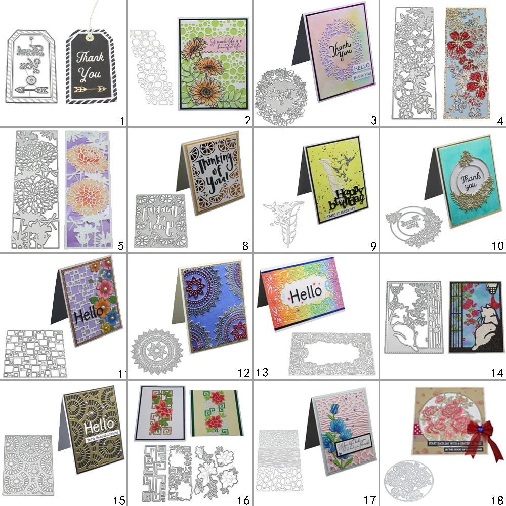 DIY Flower Cover Frame Cutting Dies Metal Stencil Scrapbook Album Paper Card Embossing Art Rose River Bank Wheel Window Cat
DIY Flower Cover Frame Cutting Dies Metal Stencil Scrapbook Album Paper Card Embossing Art Rose River Bank Wheel Window Cat