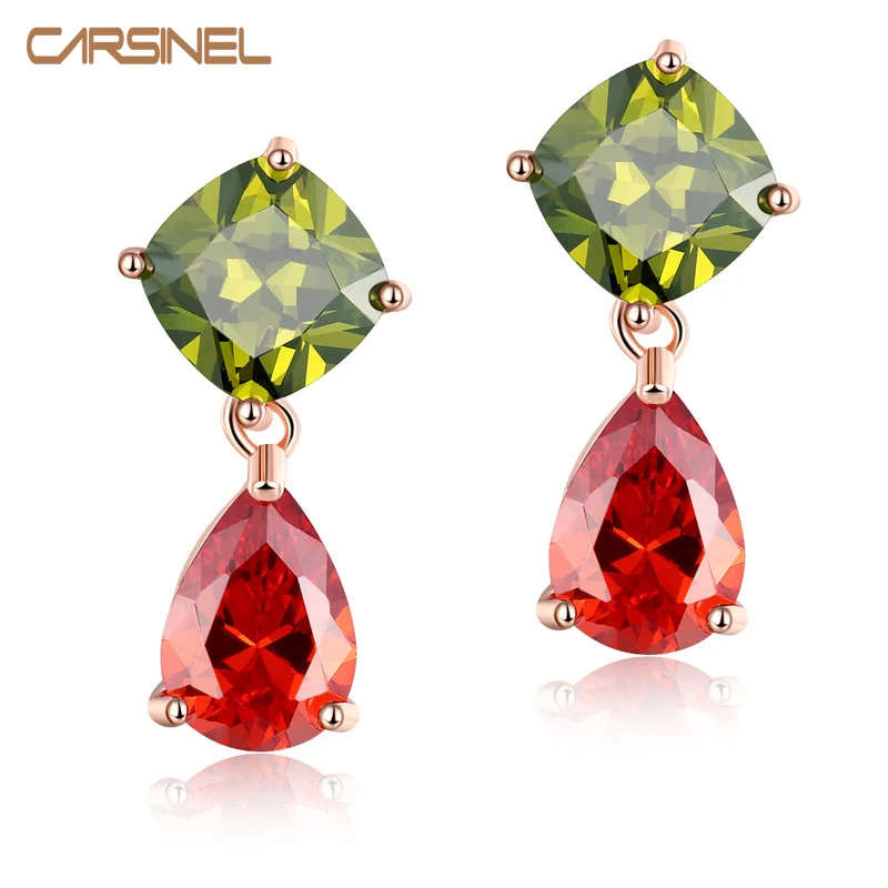 CARSINEL Rose Gold-color Multicolor Stud Earrings Handmade Women Colorful AAA Cubic Zirconia Jewelry Earring
CARSINEL Rose Gold-color Multicolor Stud Earrings Handmade Women Colorful AAA Cubic Zirconia Jewelry Earring