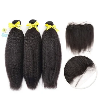 Halo hair Brazilian Kinky Straight 3/4 Bundles Pre Preplucked With Lace Frontal Closure 13X4 Free Part 100% Human Virgin Hair
Halo hair Brazilian Kinky Straight 3/4 Bundles Pre Preplucked With Lace Frontal Closure 13X4 Free Part 100% Human Virgin Hair