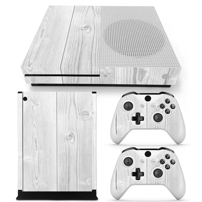 

Wood Design Protective Vinyl Customize Cover Skins Sticker for Microsoft Xbox One S Console Controllers