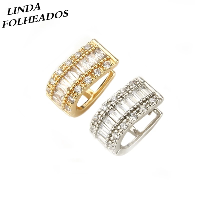 New Designed Hot Sale Gold/Silver Color Copper AAA Cubic Zirconia Bridal Wedding Jewelry for Women Hoop Earrings Gift Party
New Designed Hot Sale Gold/Silver Color Copper AAA Cubic Zirconia Bridal Wedding Jewelry for Women Hoop Earrings Gift Party