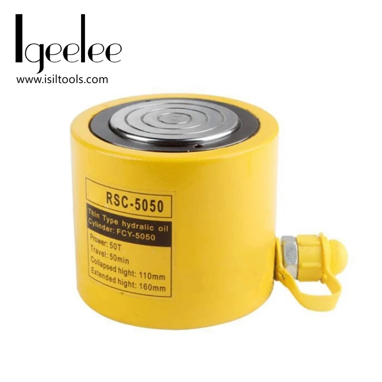 iGeelee Low Height Hydraulic Cylinder RSC-5050 Hydraulic Jack with tonnage of 50T, work travel of 50mm
iGeelee Low Height Hydraulic Cylinder RSC-5050 Hydraulic Jack with tonnage of 50T, work travel of 50mm