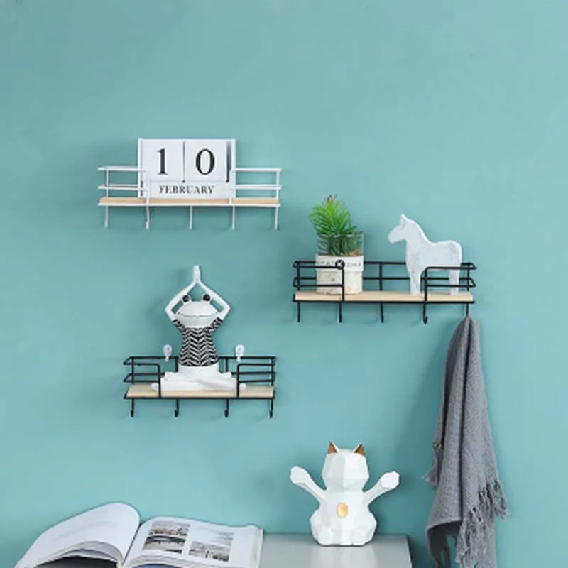 Creative Iron Wood Combination Wall Decoration Storage Rack And Wrought Iron Hanging Basket Multi-Function Hook Bedroom Shelf
Creative Iron Wood Combination Wall Decoration Storage Rack And Wrought Iron Hanging Basket Multi-Function Hook Bedroom Shelf