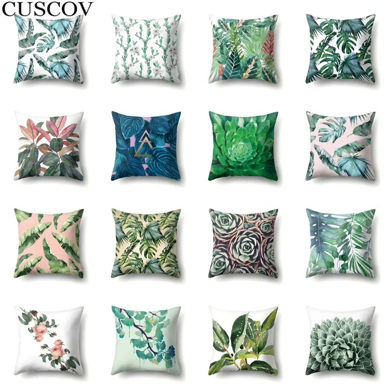 CUSCOV new hot plant pillowcase green leaf flower succulent polyester home decoration pillowcase sofa cushion cover waist pad
CUSCOV new hot plant pillowcase green leaf flower succulent polyester home decoration pillowcase sofa cushion cover waist pad