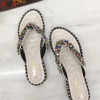 HQFZO Luxury Crystal Buckle Flip Flops Summer Shoes Beach Terlik Women's Slaps Slippers Fashion Woman Leisure Footwear
HQFZO Luxury Crystal Buckle Flip Flops Summer Shoes Beach Terlik Women's Slaps Slippers Fashion Woman Leisure Footwear
